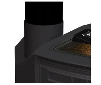 HHT Harman Absolute 63 Top Vent Adapter for Masonry or Class A Chimneys