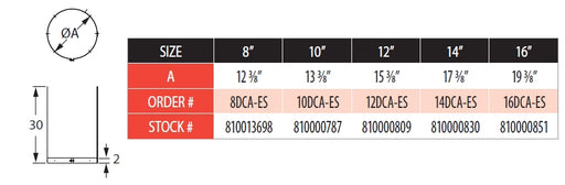 DuraChimney II Elbow Support Strap Dimensions