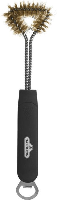 Napoleon 3-Sided Brass Grill Brush with Bottle Opener