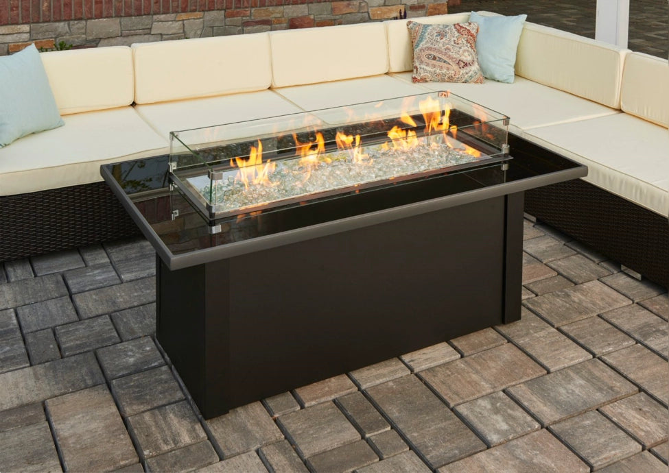 The Outdoor Greatroom Company Monte Carlo Linear Gas Fire Pit Table