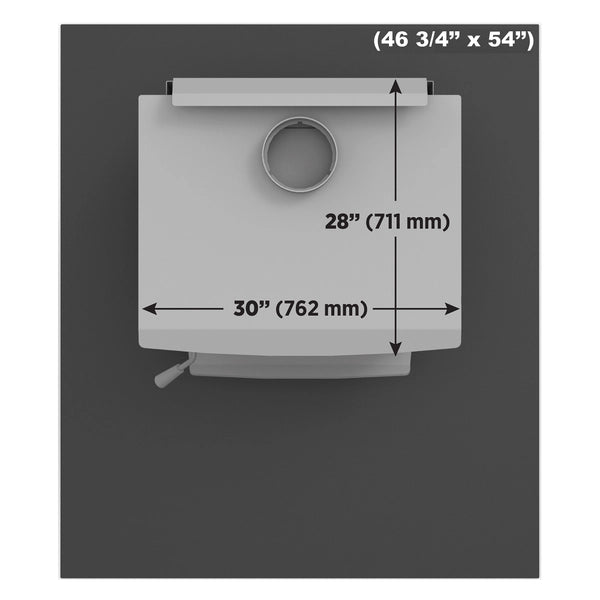 SBI Black Steel Hearth Pad 46 3/4" x 54"