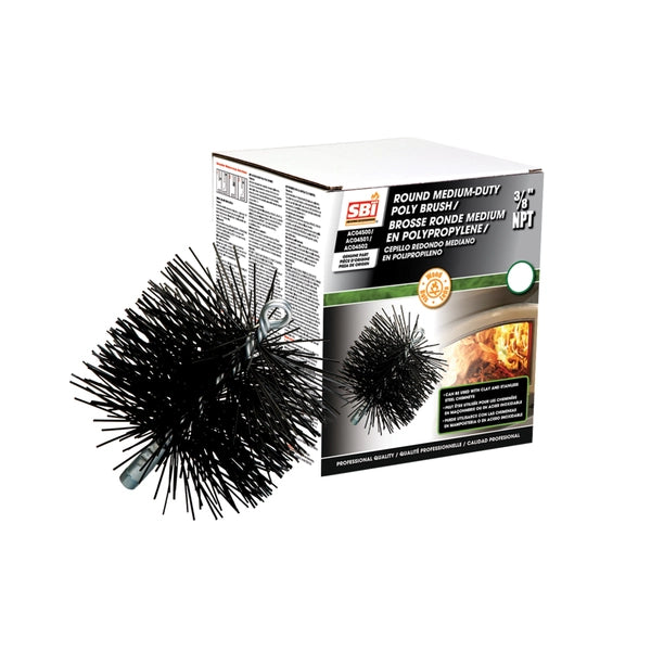 SBI Round Brush with Polypropylene Bristles (3/8" NPT)