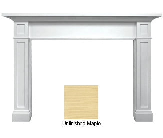 Fireside Finishings Acadia Flush Mantel, Unfinished Maple