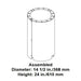 HHT SL300 Attic Insulation Shield, Straight Flue with Dimensions