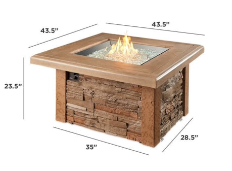 The Outdoor Greatroom Company Sierra Square Gas Fire Pit Table