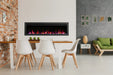 SimpliFire 60" Allusion Slim Electric Fireplace in Dining Room
