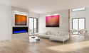 SimpliFire 60" Allusion Platinum Electric Fireplace in Sitting Room