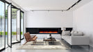 SimpliFire 72" Allusion Platinum Electric Fireplace in Modern Living Room