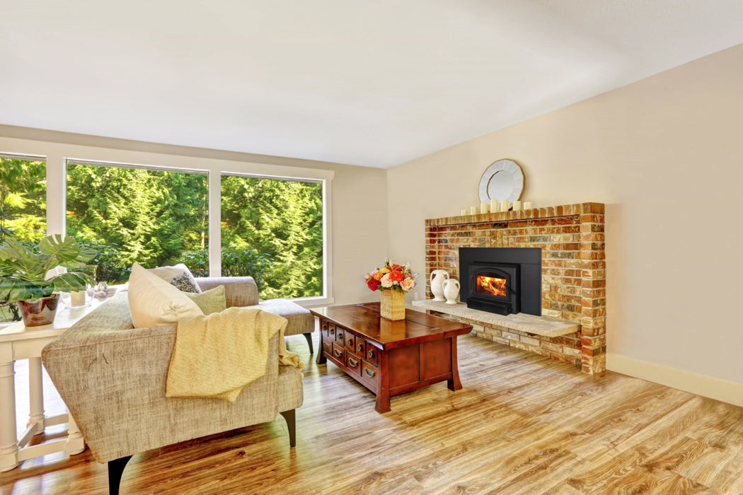 Empire Stove Archway 2300 Wood Insert in Family Room