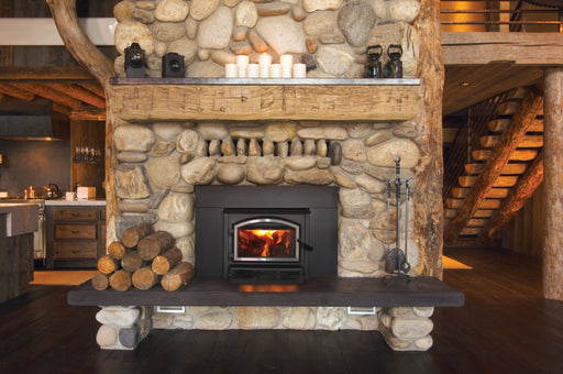 Empire Stove Archway 2300 Wood Insert in Log Home