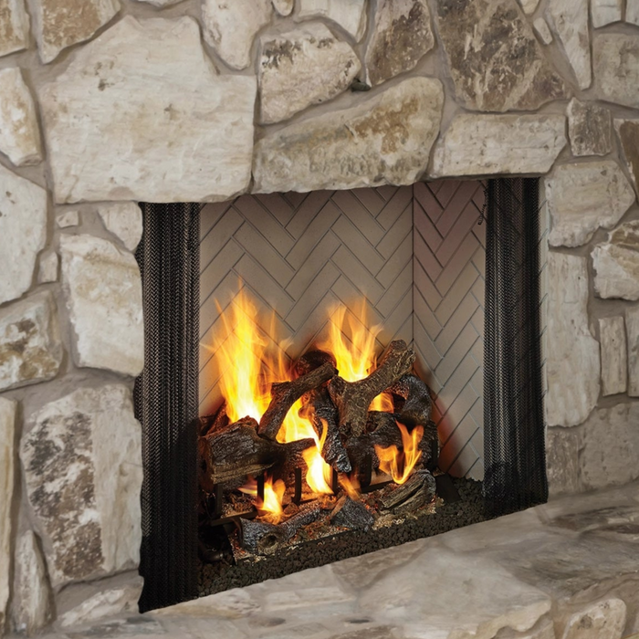 Majestic Ashland Open Fireplace Closeup