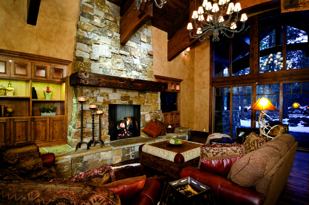 Majestic Open Fireplace Installed into Masonry