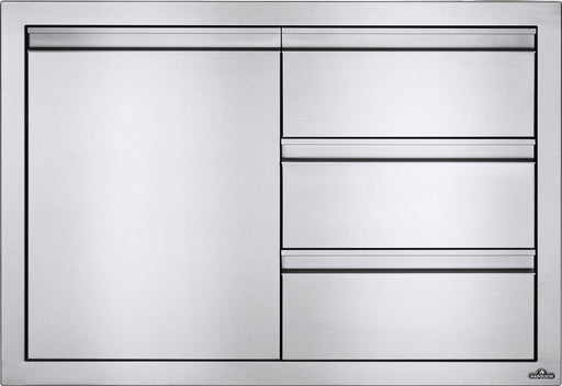 36 x 24 inch Single Door & Triple Drawer Combo | BI-3624-1D3DR