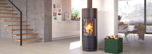 Hearthstone Stoves Bari Freestanding Wood Stove with Charcoal Finish in Customer's Home