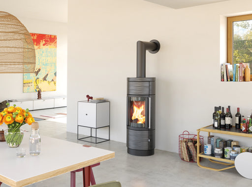 Hearthstone Stoves Bari Freestanding Wood Stove with Meteorite Finish in Customer's Home