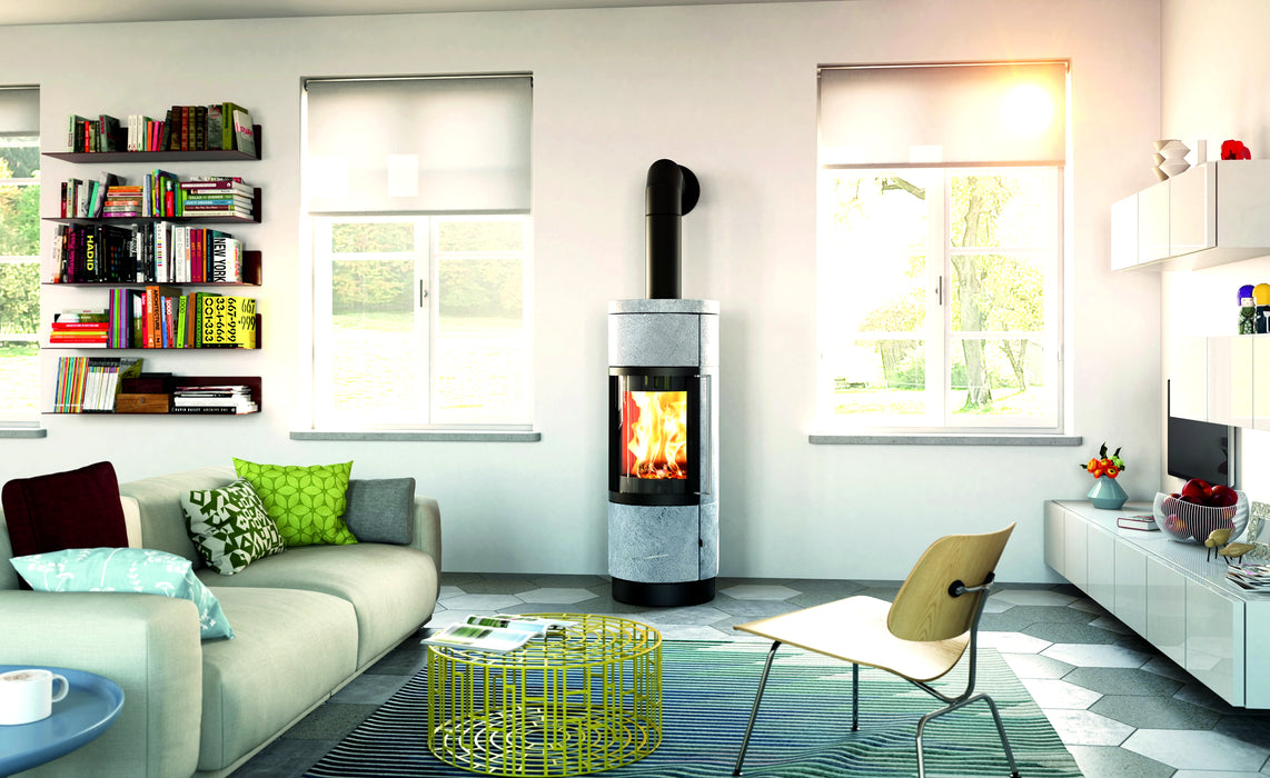 Hearthstone Stoves Bari Freestanding Wood Stove with Soapstone Finish in Customer's Home