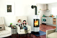 Hearthstone Stoves Bari Freestanding Wood Stove with Alabaster Finish in Customer's Home