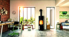 Hearthstone Stoves Bari Freestanding Wood Stove with Lava Finish in Customer's Home