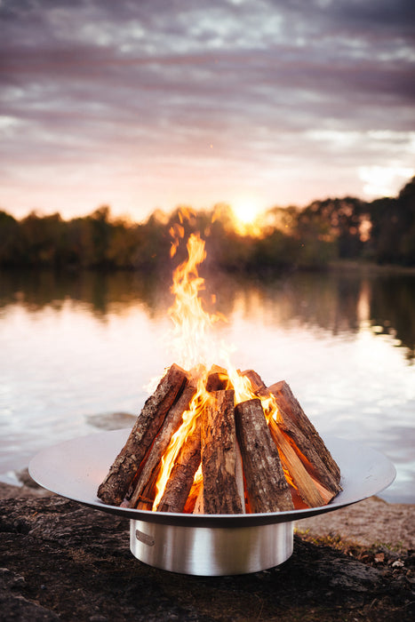 Fire Pit Art Bella Vita 34" stainless steel outdoor fire pit