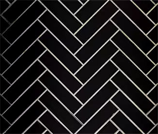 Majestic Black Onyx Herringbone  Refractory for Ashland Fireplace