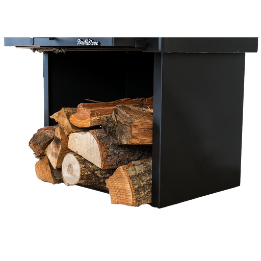 Buck Stove Woodbox Pedestal for Model 21 Freestanding Wood Stove Right View