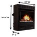 Buck Stove Model 1127 Vent-Free Gas Fireplace Dimensions