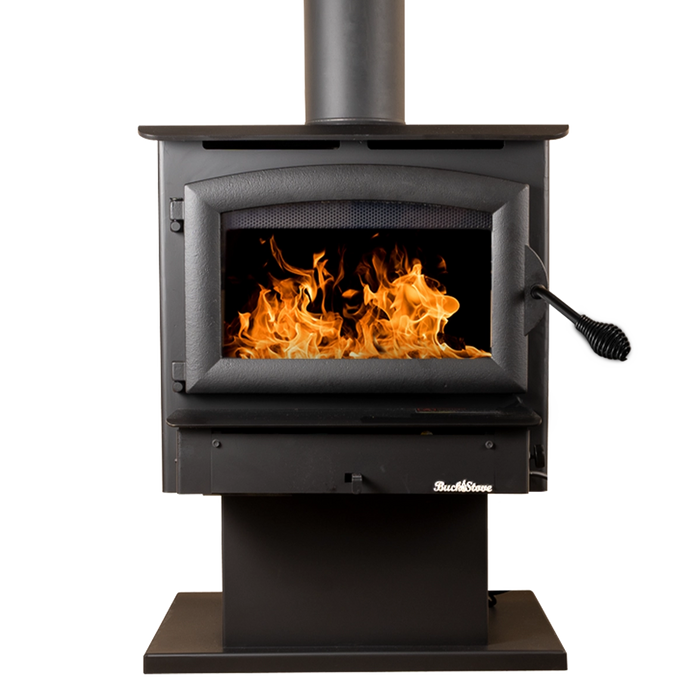 Buck Stove Model 21 Wood Stove on Pedestal Base