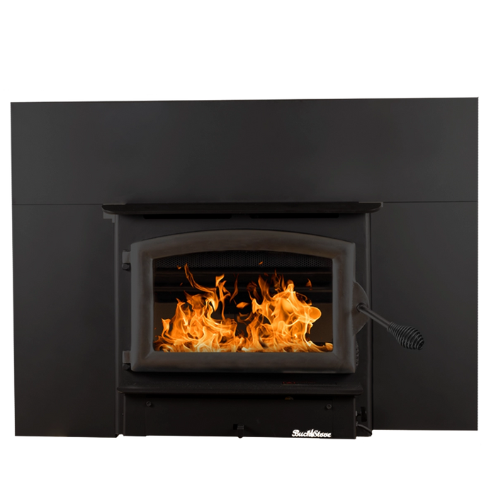 Buck Stove Model 21 Non-Catalytic Wood-Burning Fireplace Insert with Black Door Trim