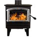 Buck Stove Model 21 Wood Stove with Pewter Door Finish on Straight Legs