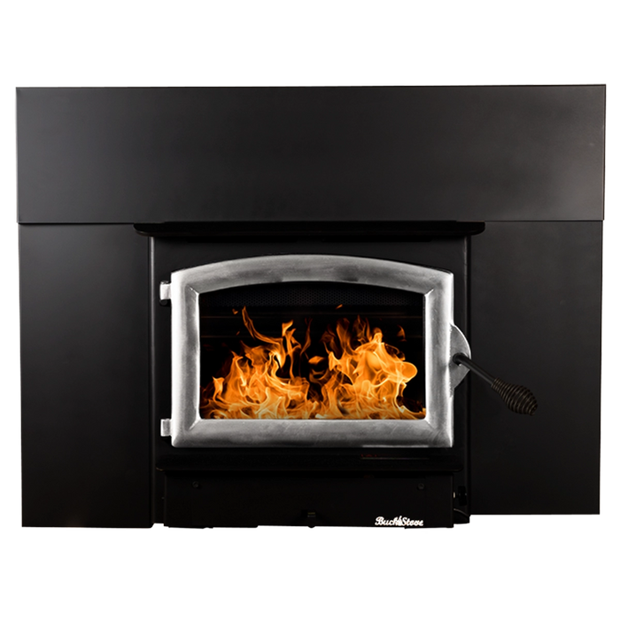 Buck Stove Model 21 Non-Catalytic Wood-Burning Fireplace Insert with Pewter Door Trim