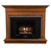 Buck Stove Model 384VF Gas Fireplace with Cherry Contemporary Mantel