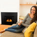 Buck Stove Model 74 Non-Catalytic Wood-Burning Fireplace Insert with Black Door Trim - in Living Room