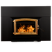 Buck Stove Model 74 Non-Catalytic Wood-Burning Fireplace Insert with Gold Door Trim - Front View