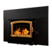 Buck Stove Model 74 Non-Catalytic Wood-Burning Fireplace Insert with Gold Door Trim - Side View