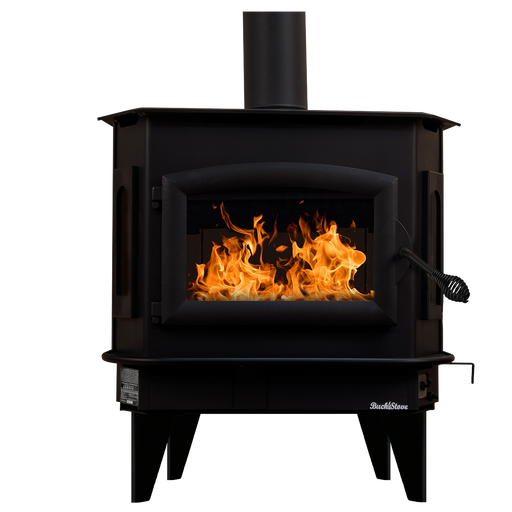 Buck Stove Model 81 Wood Stove with Straight Legs and Black Side Windows