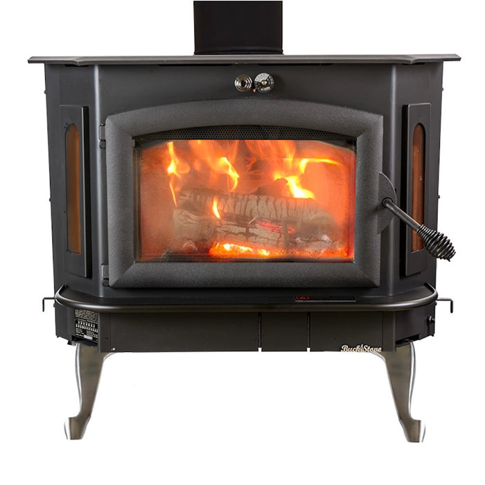 Buck Stove Model 91 Catalytic Extra-Large Wood Stove - Pewter Queen Anne Legs