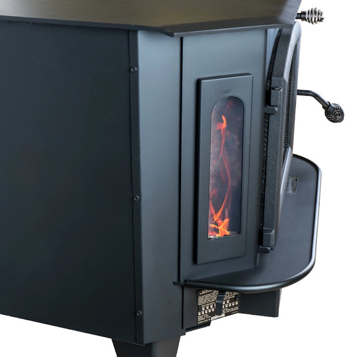 Buck Stove Model 91 Catalytic Extra-Large Wood Stove - Side Window View