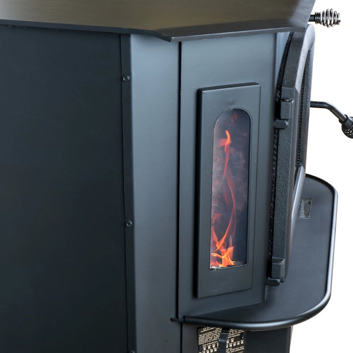 Buck Stove Model 91 Fireplace Insert with Black Trim - Side Window