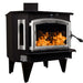 Buck Stove Model 91 Catalytic Extra-Large Wood Stove Pewter with Straight Legs - Side View