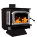 Buck Stove Model 91 Catalytic Extra-Large Wood Stove - Pewter on Pedestal