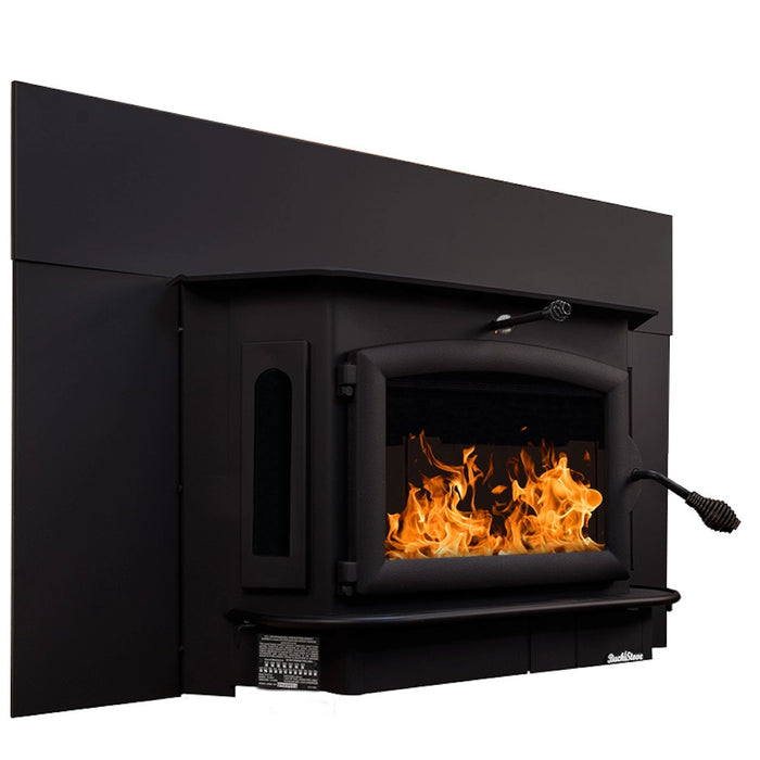 Buck Stove Model 91 Fireplace Insert with Black Trim - Side View