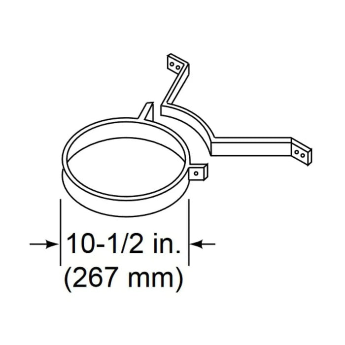 HHT SL300 Series Chimney Bracket Dimensions