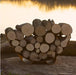 Fire Pit Art Crescent Log Rack firewood rack
