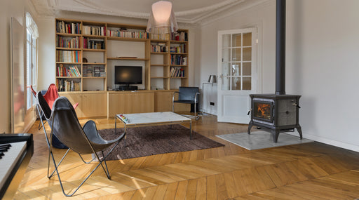 Hearthstone Stoves Castleton Freestanding Wood Stove with Matte Black Finish in Study