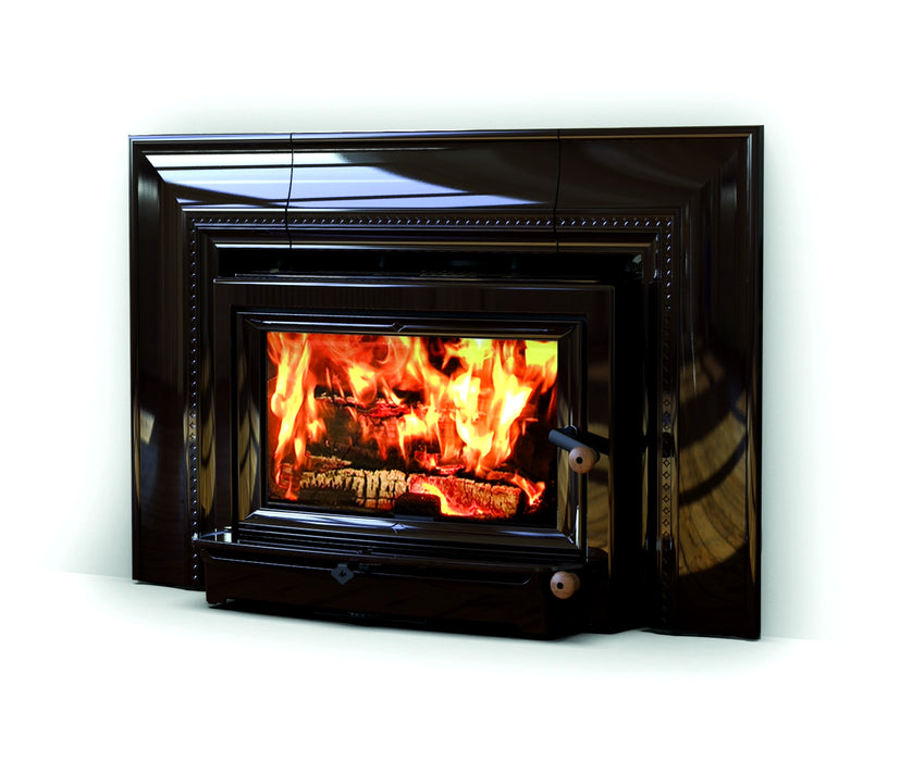 Hearthstone Stoves Clydesdale Wood Fireplace Insert - Brown Enamel - Door Handle Right