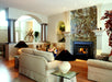 Hearthstone Stoves Clydesdale Wood Fireplace Insert with Matte Black Finish in Living Room