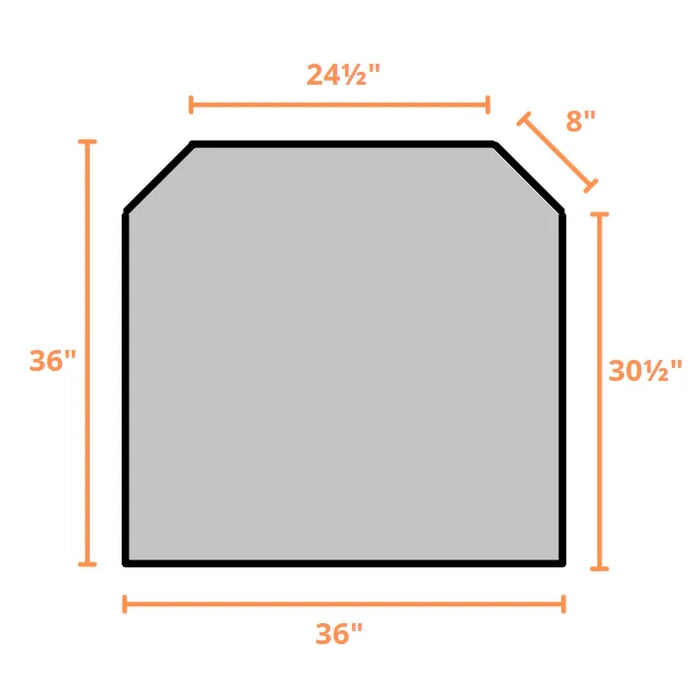 ComfortBilt Pellet Stove Hearth Pad Dimensions