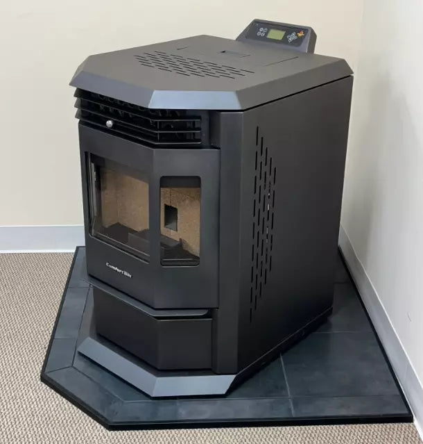 ComfortBilt Black Copper Corner Hearth Pad with Stove