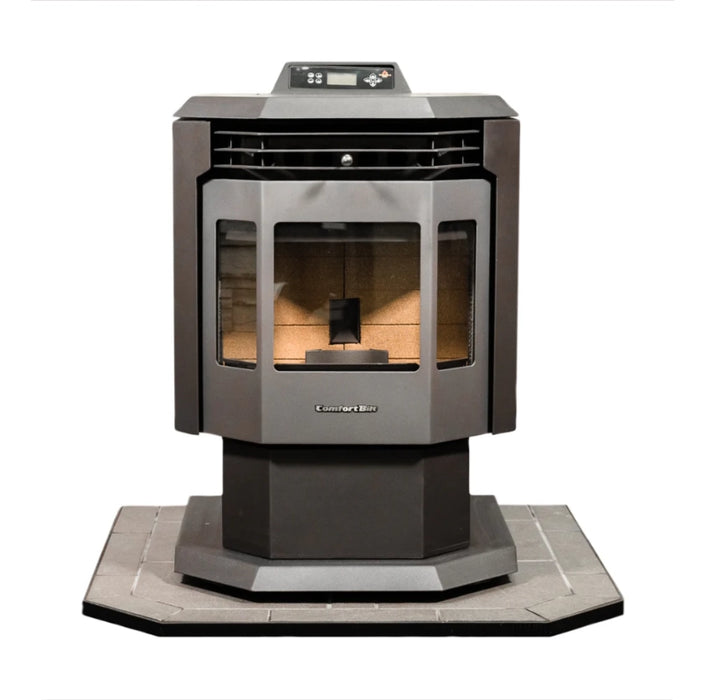 ComfortBilt Pewter Flat Wall Hearth Pad with Pellet Stove