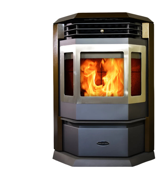 ComfortBilt HP22-Brown Pellet Stove with Stainless Steel Front